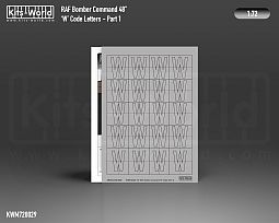 Kitsworld Kitsworld 1:72 Paint Masks RAF Codes 'W' KWM1720029 RAF 48 inch A-Z Bomber Command codes 1:72nd scale 